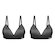Kit de Sutiãs com Bojo Puma sem Costura - Adulto - 2 unidades PRETO