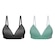 Kit de Sutiãs com Bojo Puma sem Costura - Adulto - 2 unidades PRETO/VERDE