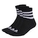 Kit Meias Cano Médio adidas Cushioned Três Listras Sportswear com 3 Pares - Adulto PRETO/BRANCO