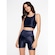 Shorts Liso Energy - Bodyforsure - Feminino MARINHO/CINZA/AMAREL