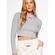 Blusa Cropped Bodyforsure Manga Longa Unique - Feminina CINZA