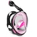 Máscara Subaquática de Mergulho Gold Sports Full Face Confort com Snorkel ROSA