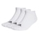 Meia Cano Curto Adidas Adidas Cush Low - 3 Pares - Unissex BRANCO