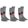 Kit de Meiões do Fluminense Umbro com 3 Pares - Adulto CINZA