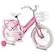 Bicicleta Krw Infantil Aro 16 Lara Aço Carbono Freio V-Brake com Rodas Laterais F16 ROSA/BRANCO