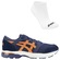 Kit Tênis Asics Gel-Takumi + Par de Meias - Masculino AZUL ESC/LARANJA