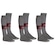 Kit Meião do Fluminense Umbro - 3 Pares - Unissex CINZA CLARO