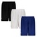 Kit 3 Calções Penalty Matís Ix - Infantil BRANCO/PRETO