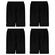 Kit Calção Penalty Matís Ix - 4 Unidades - Infantil PRETO