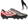Kit Chuteira Campo Umbro Action e Meião - Adulto PRETO/VERMELHO