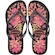 Chinelo de Dedo Havaianas Slim Organic 2 Floral - Feminino PRETO/VERMELHO