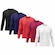 Kit 5x Camisas Térmicas Adriben Proteção Solar Uv 50 - Masculina PRETO/VERMELHO