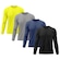 Kit 4x Camisas Térmicas Adriben Proteção Solar Uv 50 - Masculina PRETO/AMARELO