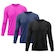 Kit 3x Camisas Térmicas Adriben Proteção Solar UV 50 - Masculina PRETO/ROSA