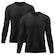 Kit 2x Camisas Térmicas Adriben Proteção Solar UV  50 - Masculina PRETO