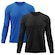 Kit 2x Camisas Térmicas Adriben Proteção Solar UV  50 - Masculina PRETO/AZUL