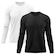 Kit 2x Camisas Térmicas Adriben Proteção Solar UV  50 - Masculina PRETO/BRANCO