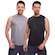 Camiseta Regata Lisa Básica Dry - 2 Unidades - Masculina CINZA/PRETO
