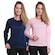 Camiseta Manga Longa Térmica Proteção Solar Uv Dry Fit Segunda Pele - 2 Unidades - Feminina ROSA/AZUL