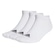 Meia Cano Baixo adidas - 3 Pares - Unissex BRANCO