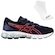 KIT TÊNIS ASICS GEL-QUANTUM 180 FLY + MEIA MASCULINO AZUL ESC/ROSA