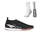 Kit Chuteira Futsal Penalty Storm Y-3 + Meia Antiderrapante - Adulto PRETO/BRANCO