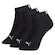 Kit 3 Pares de Meias Puma Sapatilha Esportiva - Adulto PRETO