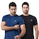 Kit 2x Camisa Térmica Uv Academia Manga Curta Performance Wear - Masculina PRETO/AZUL