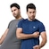Kit 2x Camisa Térmica Uv Academia Manga Curta Performance Wear - Masculina AZUL/CINZA