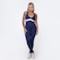 Macacão Fitness Costa Cruzada Bojo Jacquard Poliamida Textura - Feminino Azul Esc Mescla