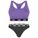 Kit Puma Top Nadador + Calcinha Biquíni - Feminino PRETO/ROXO