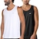 Camiseta Regata Mizuno Energy M - 2 Unidades - Masculina BRANCO/PRETO