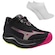Kit Tênis Mizuno Wave Rebellion Flash 2 - Masculino + Meia PRETO/ROSA
