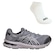 Kit Tênis Asics Gel-Shogun St e Meia CINZA