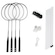 Kit Badminton Hyper com 4 Raquetes + 2 Petecas Rede + Postes CHUMBO