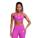 Top adidas Poliamida Suporte Médio Treino Feminino ROXO