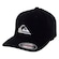Boné Aba Curva Quiksilver Hologram 3D Logo Sm25 - Fechado - Adulto PRETO