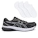 KIT TÊNIS ASICS GEL-NAGOYA ST + 3 PARES DE MEIAS MASCULINO PRETO/BRANCO
