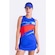 Vestido Beach Tennis com Shorts Hupi Miami - Adulto AZUL/VERMELHO
