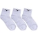 Kit Meias Mizuno Basic Cano Curto Training com 3 Pares - Adulto BRANCO/PRETO