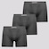 Cueca Boxer Lupo Micromodal sem Costura - 3 Unidades CINZA