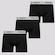 Cueca Boxer Lupo Basic Algodão com Elastano - 3 Unidades PRETO