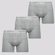 Kit 3 Cuecas Boxer Lupo Basic com Elastano - Adulto CINZA