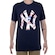 Camiseta Masculina New Era MLB Yankees World Of Logos - NEW ERA - Masculino AZUL ESCURO