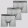 Kit 3 Cuecas Boxer Kappa Levinne Adulto CINZA