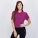 Blusa Cropped Fila Train Feminina ROXO