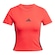 Camiseta Baby Look adidas Essentials Três Listras Slim - Feminina VERMELHO