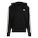 Blusão adidas Capuz Zíper Essentials Três Listras - Masculina PRETO