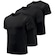 Kit com 3 Camisetas Manga Curta Slim Fitness Dryfit Masculina Proteção UV PRETO