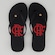 Chinelo Flamengo Basic Escudo - Feminino PRETO